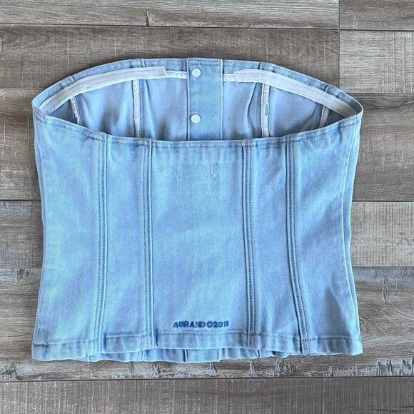 Abrand Jeans denim corset top Size S - Picture 3 of 3